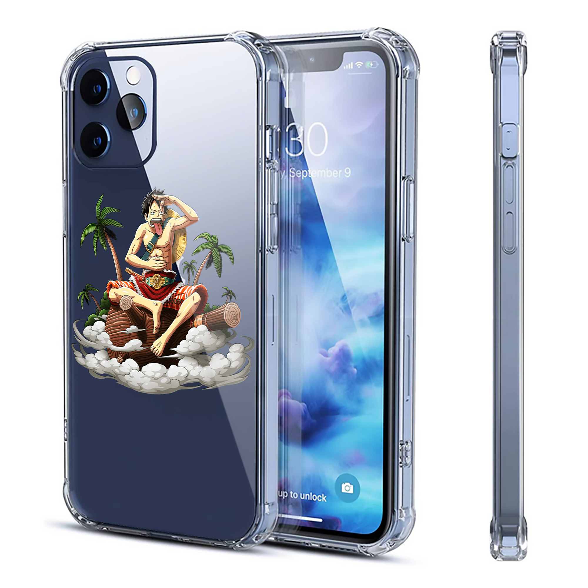 （画像用） ワンピース モンキー・D・ルフィ ONE PIECE Monkey D. Luffy 【iPhone 12シリーズ対応】透明スマホケース（クリアソフトケース）